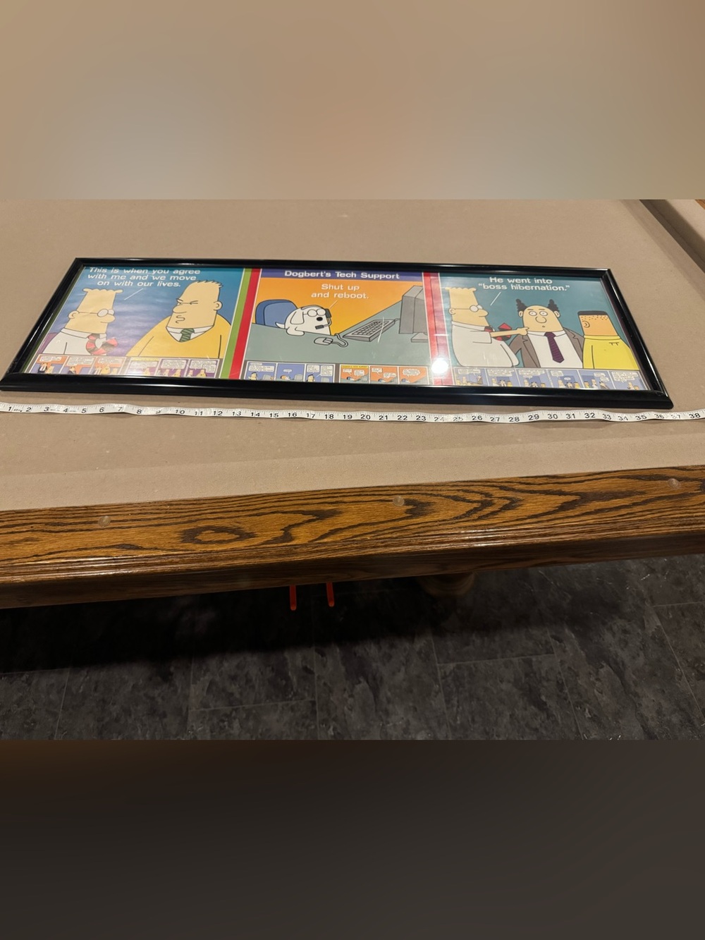 Dilbert Framed Comic Strip Wall Art - Multicolor